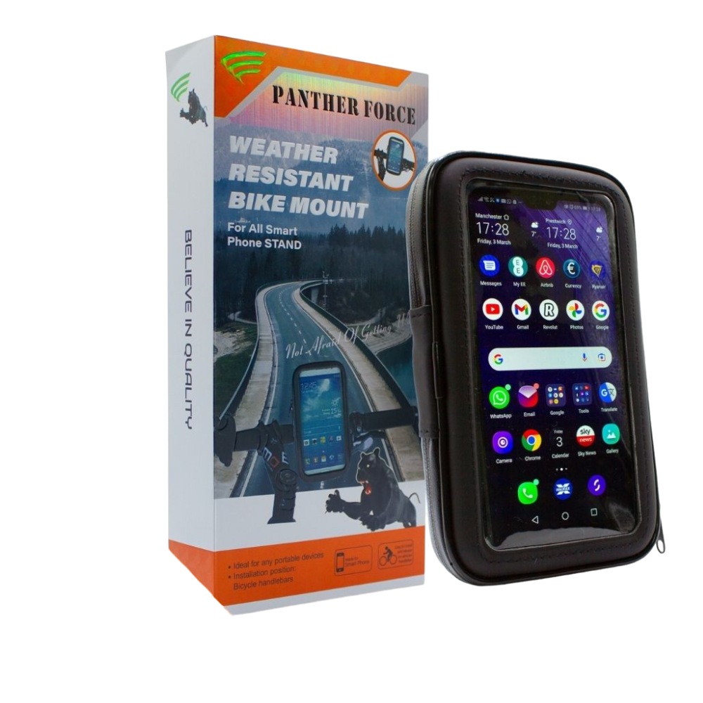Panther Force Bike Holder - PF190 | Universal Phone Mount for Bicycle | Secure, Adjustable, and Durable Design | Perfect for Cycling, Navigation & Hands-Free Use on the Go Panther Force Bike Holder - PF190 | Universal Phone Mount for Bicycle | Secure, Adjustable, and Durable Design | Perfect for Cycling, Navigation & Hands-Free Use on the Go